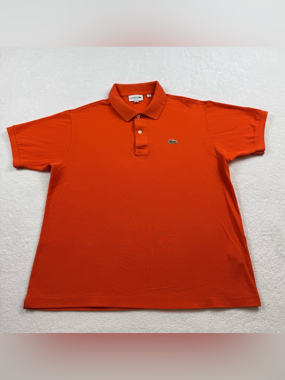 Lacoste knit mesh polo shirt men’s size XL/RF6 orange classic fit madre Perl B.
